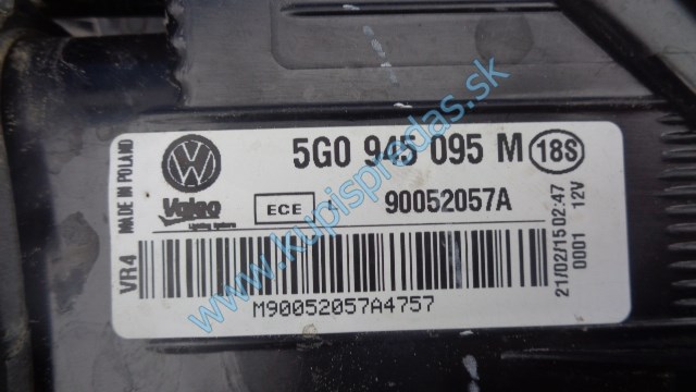 ľavé zadné svetlo na vw volkswagen golf 7 HB, 5G0945095M